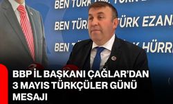 BBP İl Başkanı Çağlar’dan 3 Mayıs Türkçüler Günü Mesajı