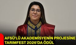 AFSÜ’lü Akademisyenin Projesine TarımFest 2026’da Ödül