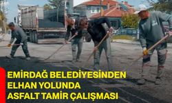 Emirdağ Belediyesinden Elhan Yolunda Asfalt Tamir Çalışması