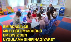 Emirdağ İlçe Milli Eğitim Müdürü Emeksiz’den Uygulama Sınıfına Ziyaret