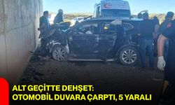 Alt geçitte dehşet: Otomobil duvara çarptı, 5 yaralı