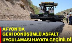 Afyon’da geri dönüşümlü asfalt uygulaması hayata geçirildi