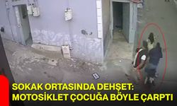 Sokak Ortasında Dehşet: Motosiklet Çocuğa Böyle Çarptı