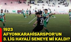 1923 Afyonkarahisarspor’un 3. lig hayali seneye mi kaldı?