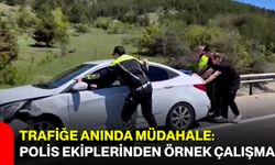 Trafiğe anında müdahale: Polis ekiplerinden örnek çalışma