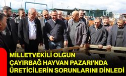 Milletvekili Olgun Çayırbağ Hayvan Pazarı’nda üreticilerin sorunlarını dinledi