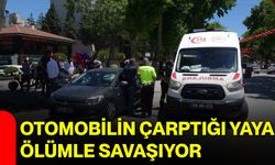 Otomobilin çarptığı yaya ölümle savaşıyor