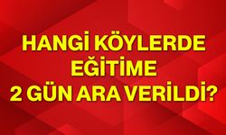 Hangi Köylerde Eğitime 2 Gün Ara Verildi?