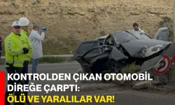 Kontrolden çıkan otomobil direğe çarptı: Ölü ve yaralılar var!