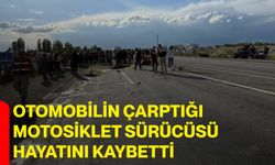 Otomobilin çarptığı motosiklet sürücüsü hayatını kaybetti