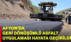 Afyon’da geri dönüşümlü asfalt uygulaması hayata geçirildi