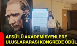 AFSÜ’lü Akademisyenlere Uluslararası Kongrede Ödül