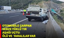 Otomobile çarpan sebze yüklü tır viyadükten aşağı uçtu: 3 ölü, 3 yaralı