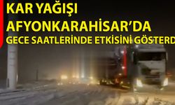 Kar Yağışı Afyonkarahisar’da Gece Saatlerinde Etkisini Gösterdi