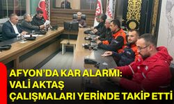 Afyon’da Kar Alarmı: Vali Aktaş Çalışmaları Yerinde Takip Etti