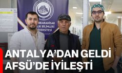 Antalya’dan geldi AFSÜ’de iyileşti