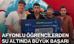 Afyonlu Öğrencilerden Su Altında Büyük Başarı