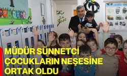 Müdür Sünnetci çocukların neşesine ortak oldu