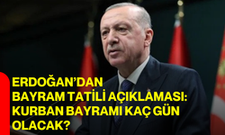 Erdoğan’dan bayram tatili açıklaması: Kurban Bayramı kaç gün olacak?