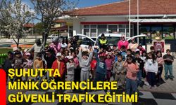 Şuhut’ta minik öğrencilere güvenli trafik eğitimi