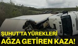 Şuhut’ta yürekleri ağza getiren kaza!