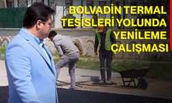 Bolvadin Termal Tesisleri Yolunda Yenileme Çalışması