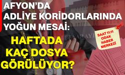 Afyon’da adliye koridorlarında yoğun mesai: Haftada kaç dosya görülüyor?