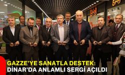 Gazze’ye sanatla destek: Dinar’da anlamlı sergi açıldı
