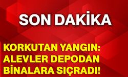 Korkutan yangın: Alevler depodan binalara sıçradı