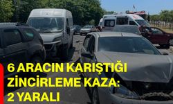 6 aracın karıştığı zincirleme kaza: 2 yaralı