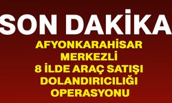 Afyonkarahisar merkezli 8 ilde araç satışı dolandırıcılığı operasyonu: 11 gözaltı