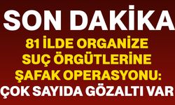 81 ilde organize suç örgütlerine şafak operasyonu: Çok sayıda gözaltı var