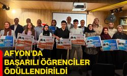 Afyon’da başarılı öğrenciler ödüllendirildi