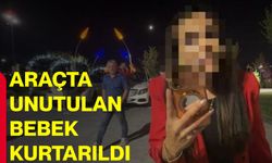 Araçta unutulan bebek kurtarıldı