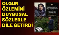 Milletvekili Olgun özlemini duygusal sözlerle dile getirdi