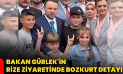 Bakan Gürlek'in Rize ziyaretinde bozkurt detayı