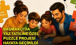 Başmakçı'da yaz tatiline özel puzzle projesi hayata geçirildi