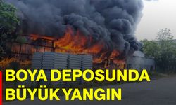 Boya deposunda büyük yangın