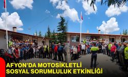 Afyon’da motosikletli sosyal sorumluluk etkinliği