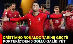 Cristiano Ronaldo tarihe geçti! Portekiz’den 5 gollü galibiyet