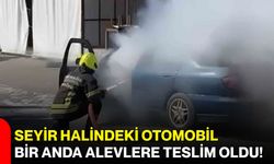 Seyir halindeki otomobil bir anda alevlere teslim oldu!