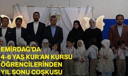 Emirdağ’da 4-6 yaş Kur’an kursu öğrencilerinden yıl sonu coşkusu