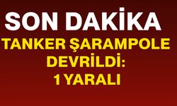 Tanker Şarampole Devrildi: 1 Yaralı