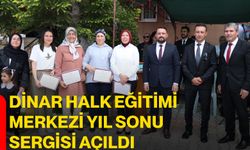 Dinar Halk Eğitimi Merkezi Yıl Sonu Sergisi Açıldı