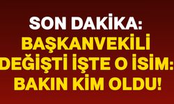 Başkanvekili değişti işte o isim: Bakın kim oldu!