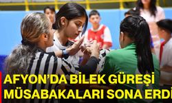 Afyon’da bilek güreşi müsabakaları sona erdi