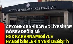 Afyonkarahisar Adliyesinde Görev Değişimi: HSK Kararnamesiyle Hangi İsimlerin Yeri Değişti?