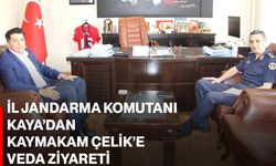 İl Jandarma Komutanı Kaya’dan Kaymakam Çelik’e veda ziyareti