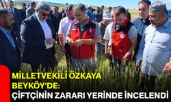 Milletvekili Özkaya Beyköy’de: Çiftçinin zararı yerinde incelendi