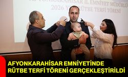 Afyonkarahisar Emniyetinde rütbe terfi töreni gerçekleştirildi